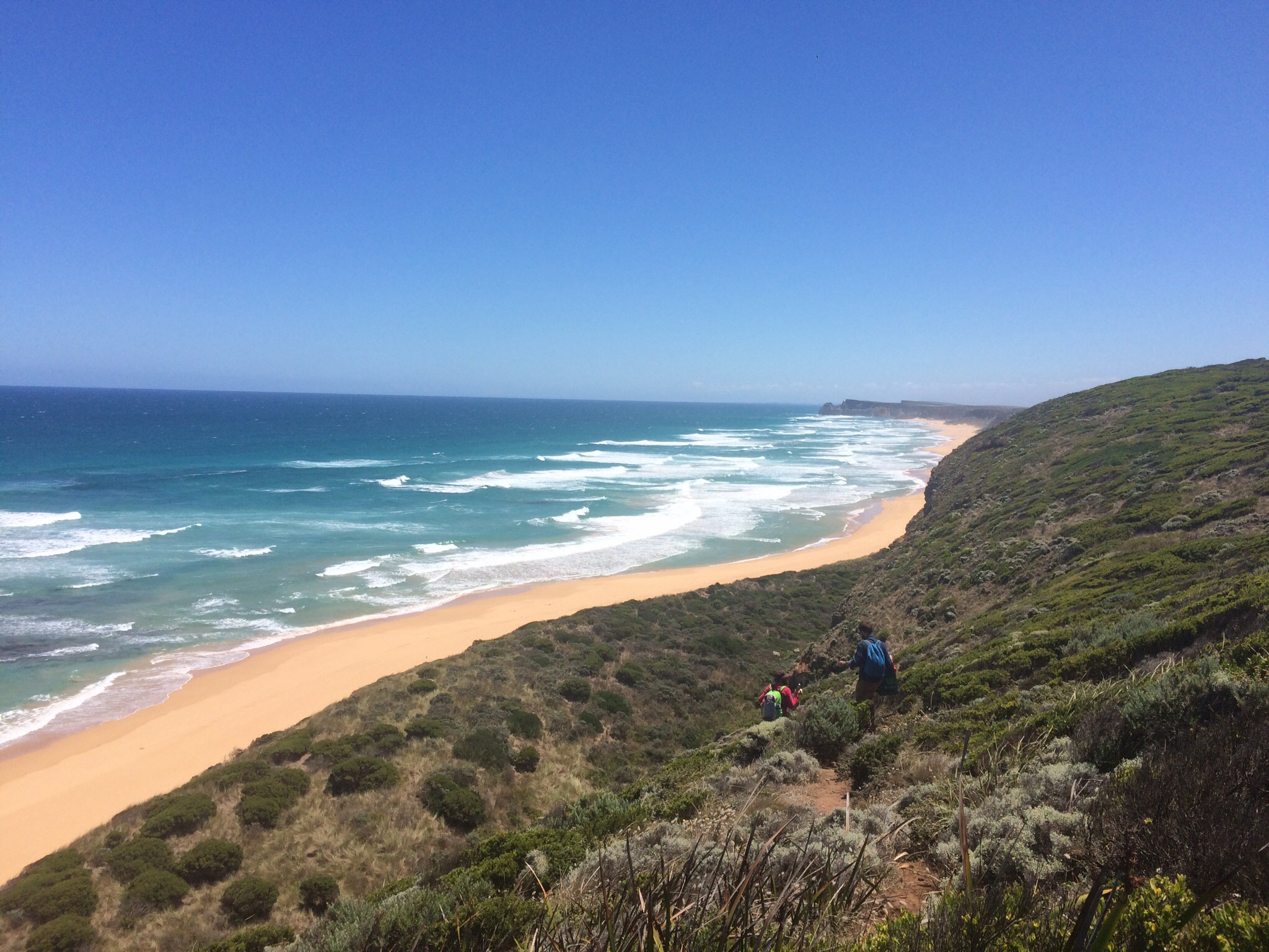 A steep descent to our own private beach, Great Ocean Road