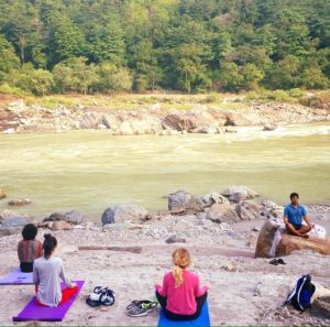 Ganga river yoga class Rishikesh