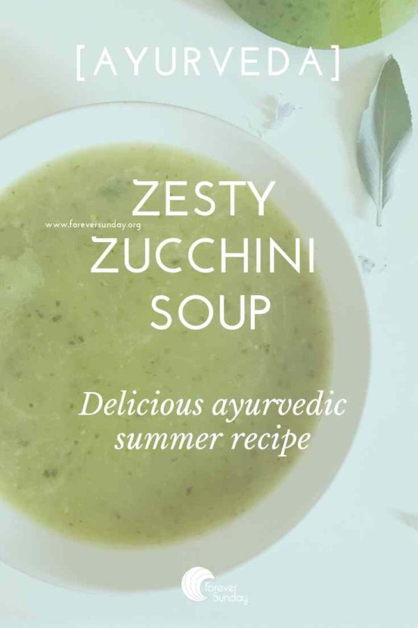 zesty zucchini soup with lemon and sage